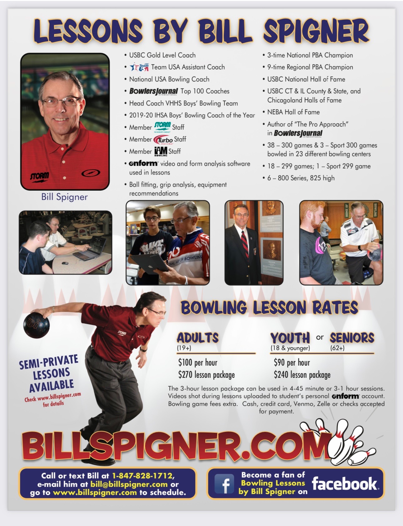 Lessons by Bill Spigner USBC Gold Level Coach 