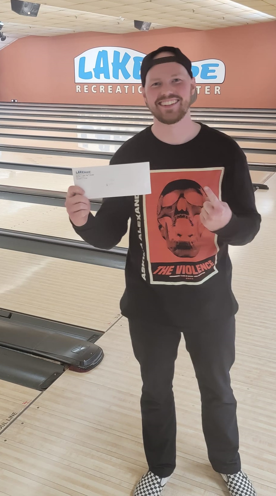 Congratulations Sam Ives on winning our Handicap Eliminator at Lakeside Recreation Center!
